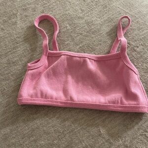 Fashion Nova Pink Ribbed Top